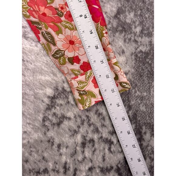 Outerknown Top XS Womens Silk Blend Floral Long Sleeve Button Shirt - Picture 5 of 8